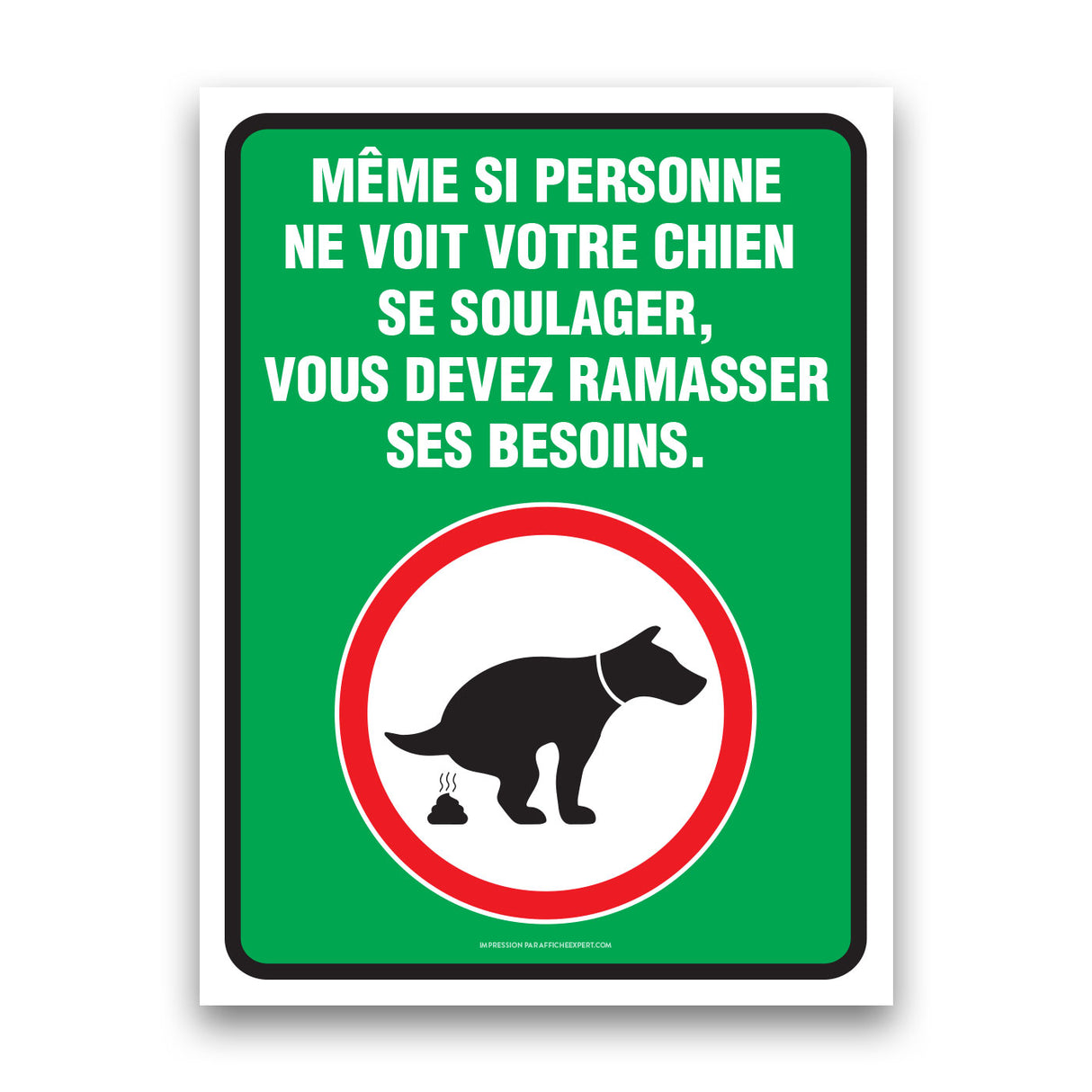 Chien - Ramassez ses besoins