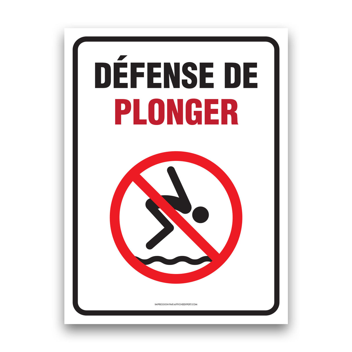 Défense de plonger