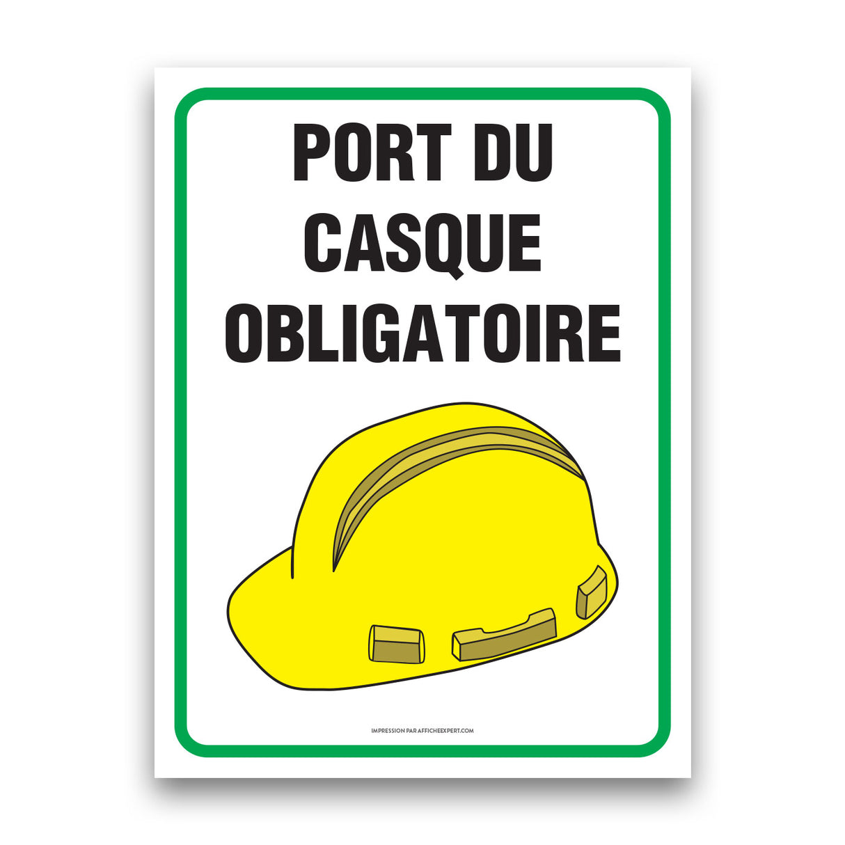 Port du casque obligatoire