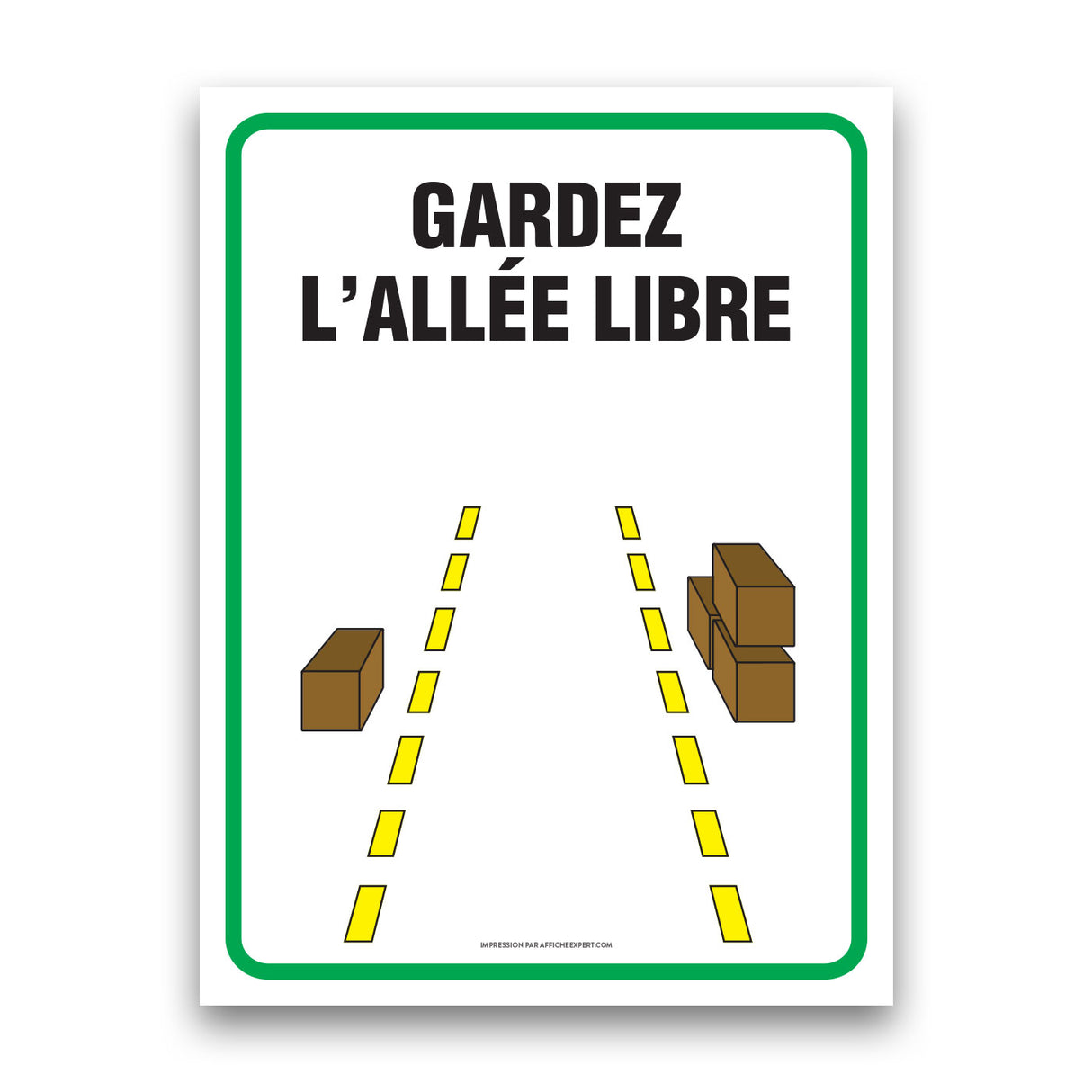 Gardez l'allée libre