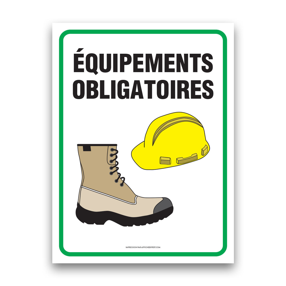 Équipments obligatoires (Casque et bottes)