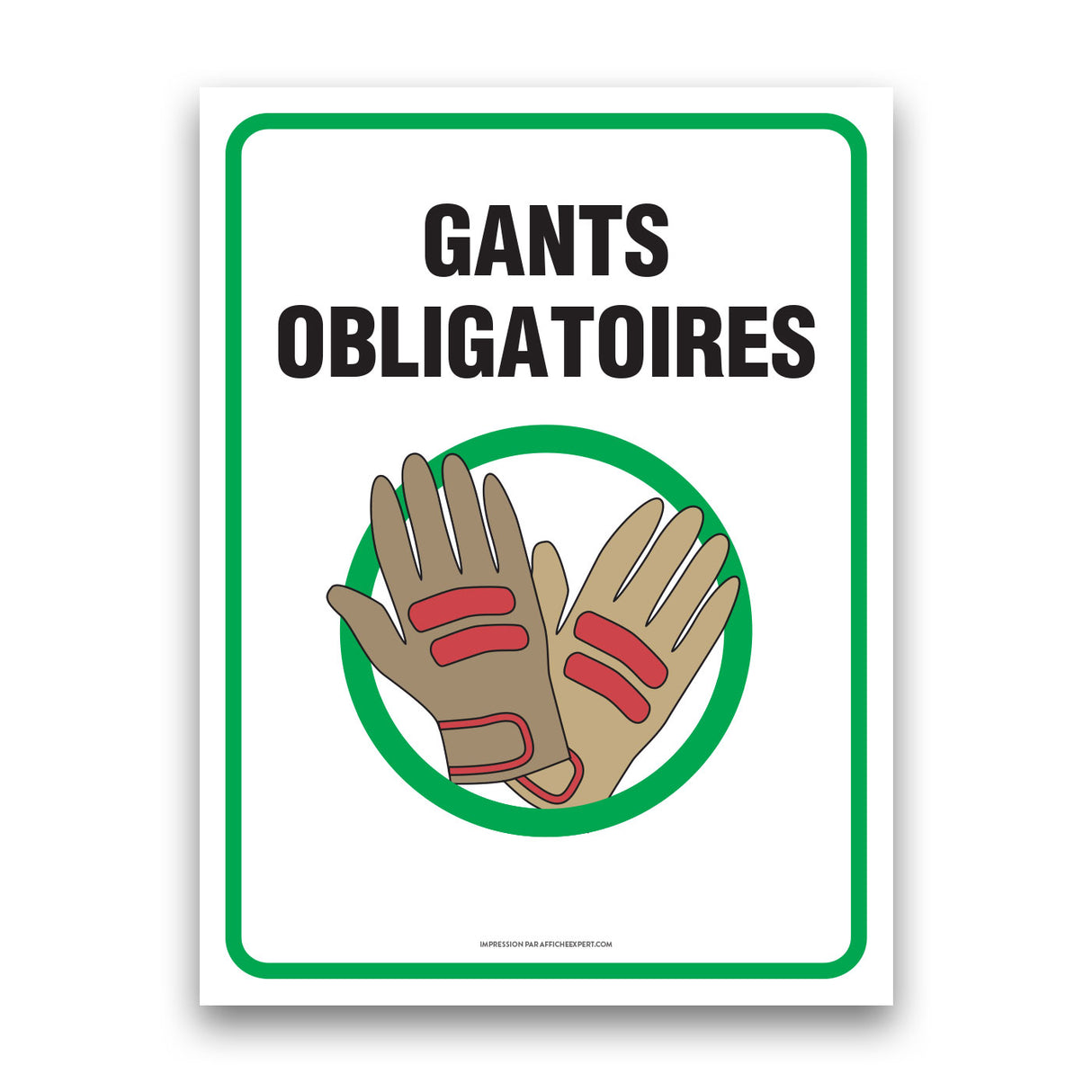 Gants obligatoires