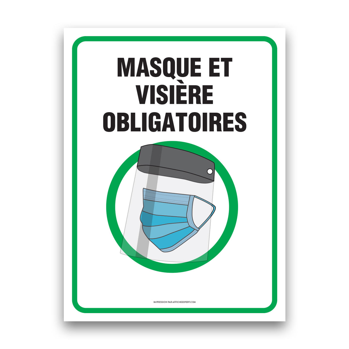 Masque et visière obligatoire