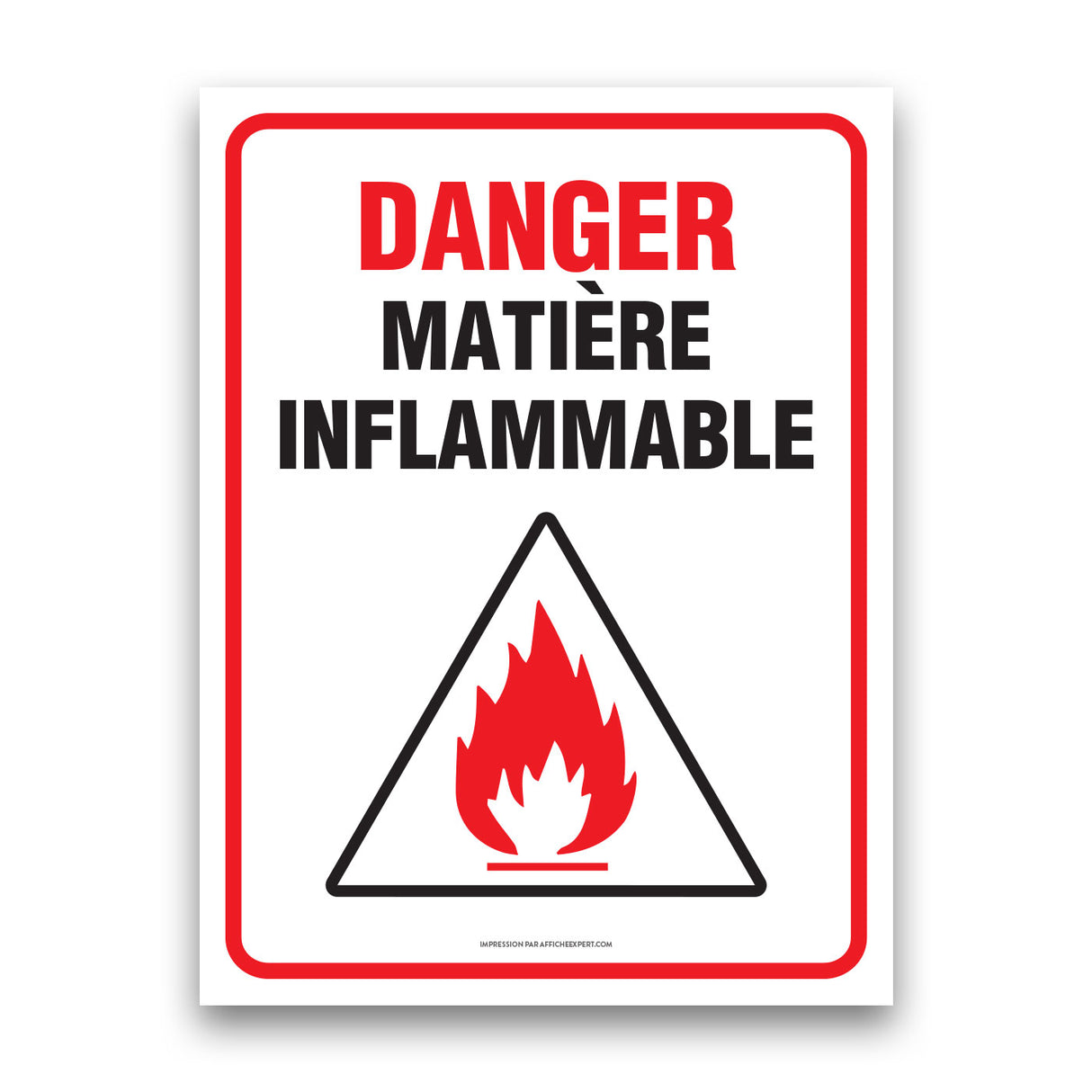 Danger matière inflammable