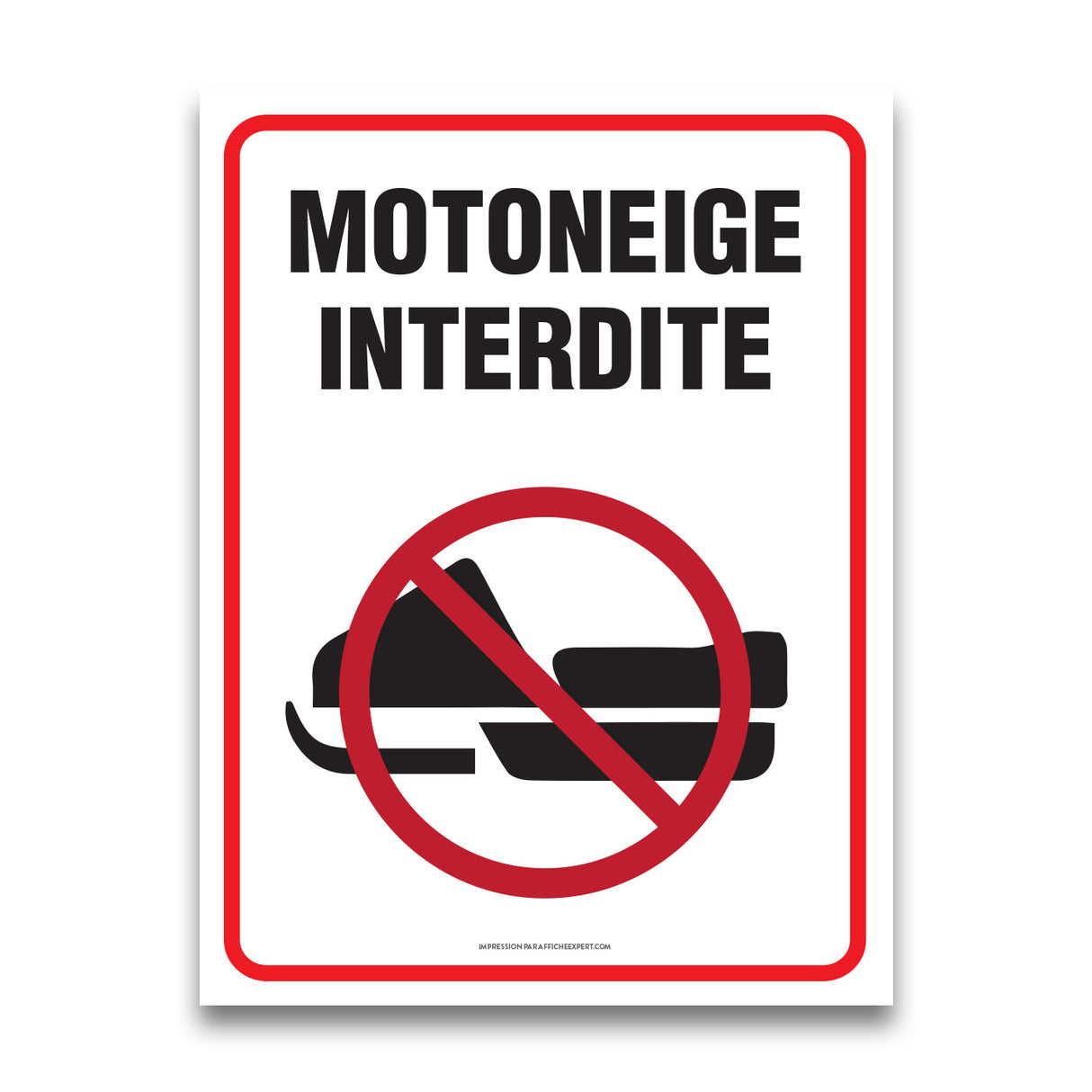 Motoneige Interdit