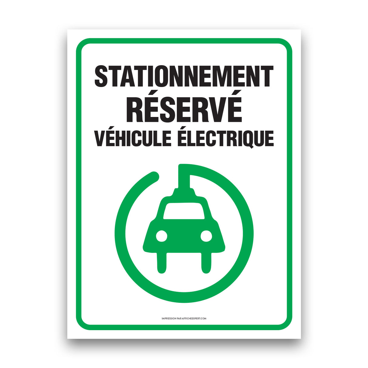 Stationnement réservé - véhicule électrique