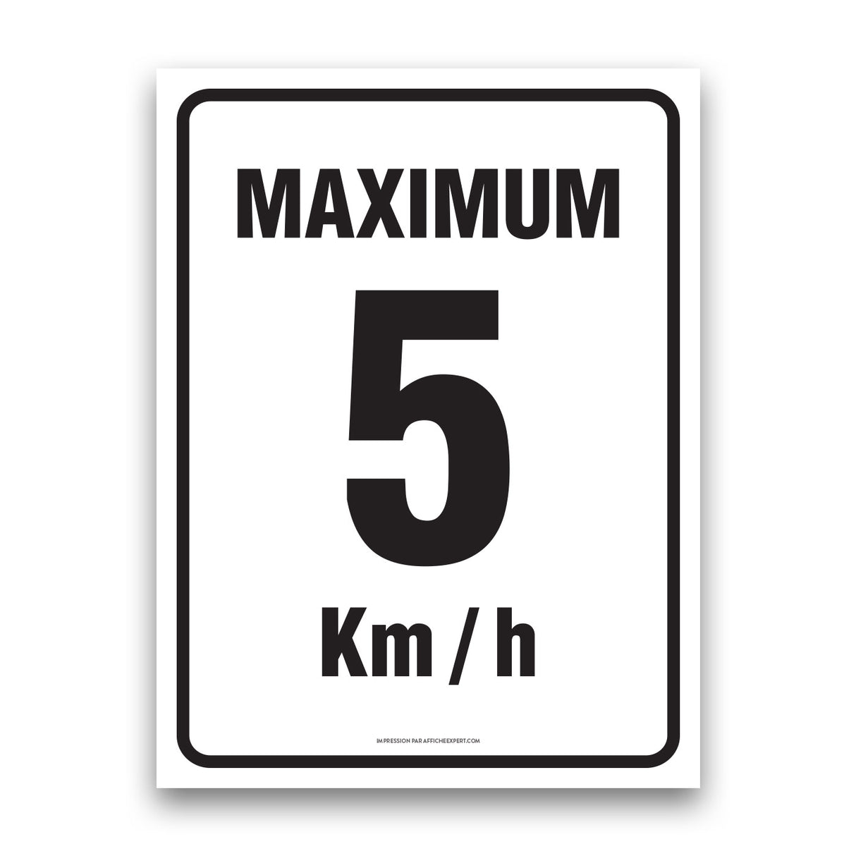 Maximum 5 km/h