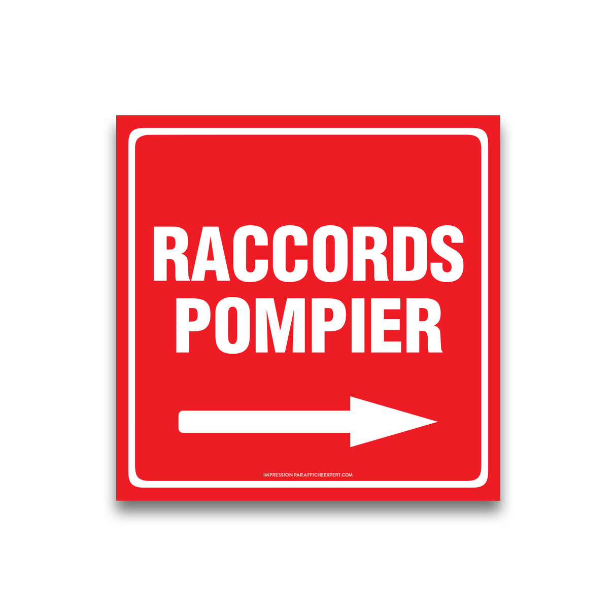 Raccord pompier (flèche droite)