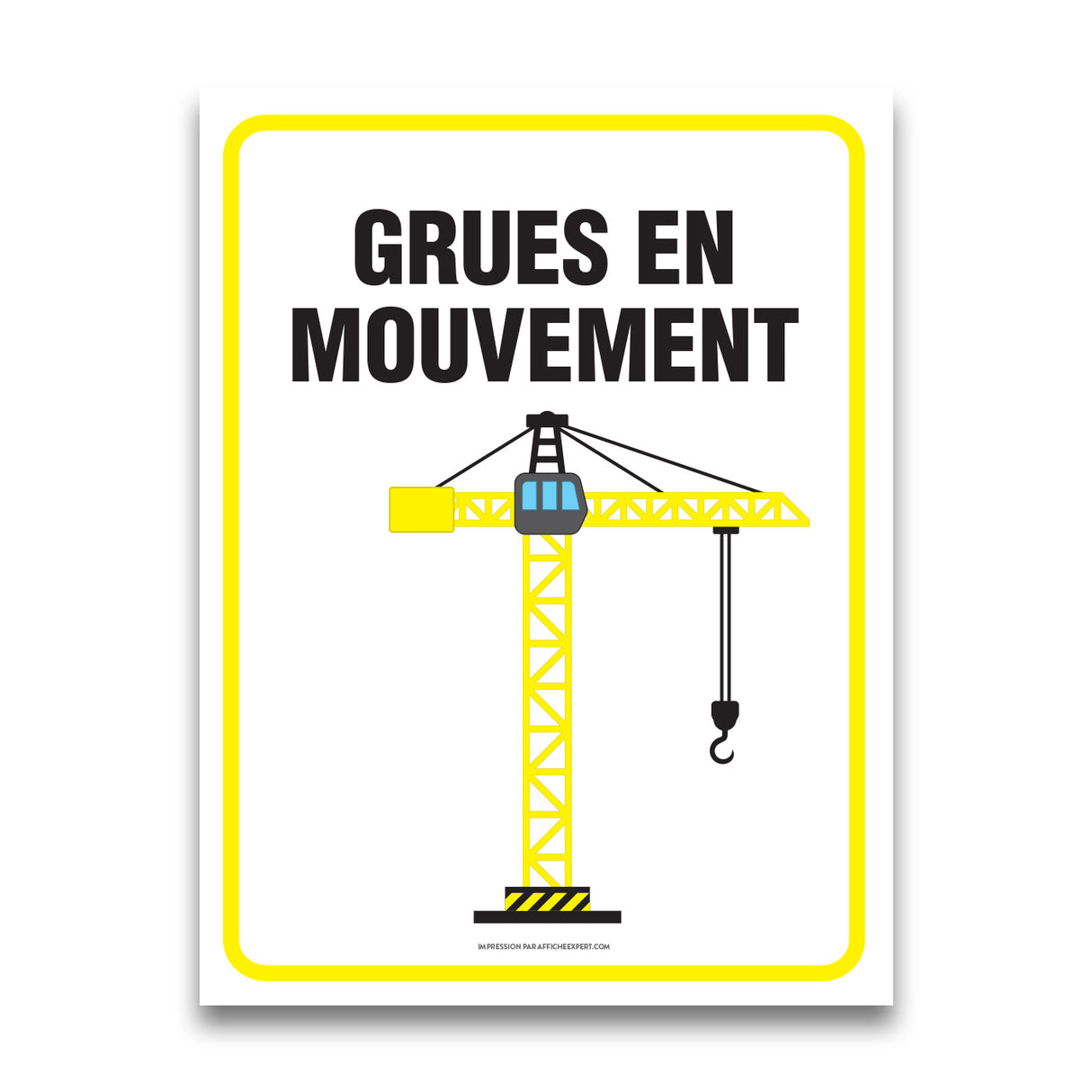 Grues en mouvement