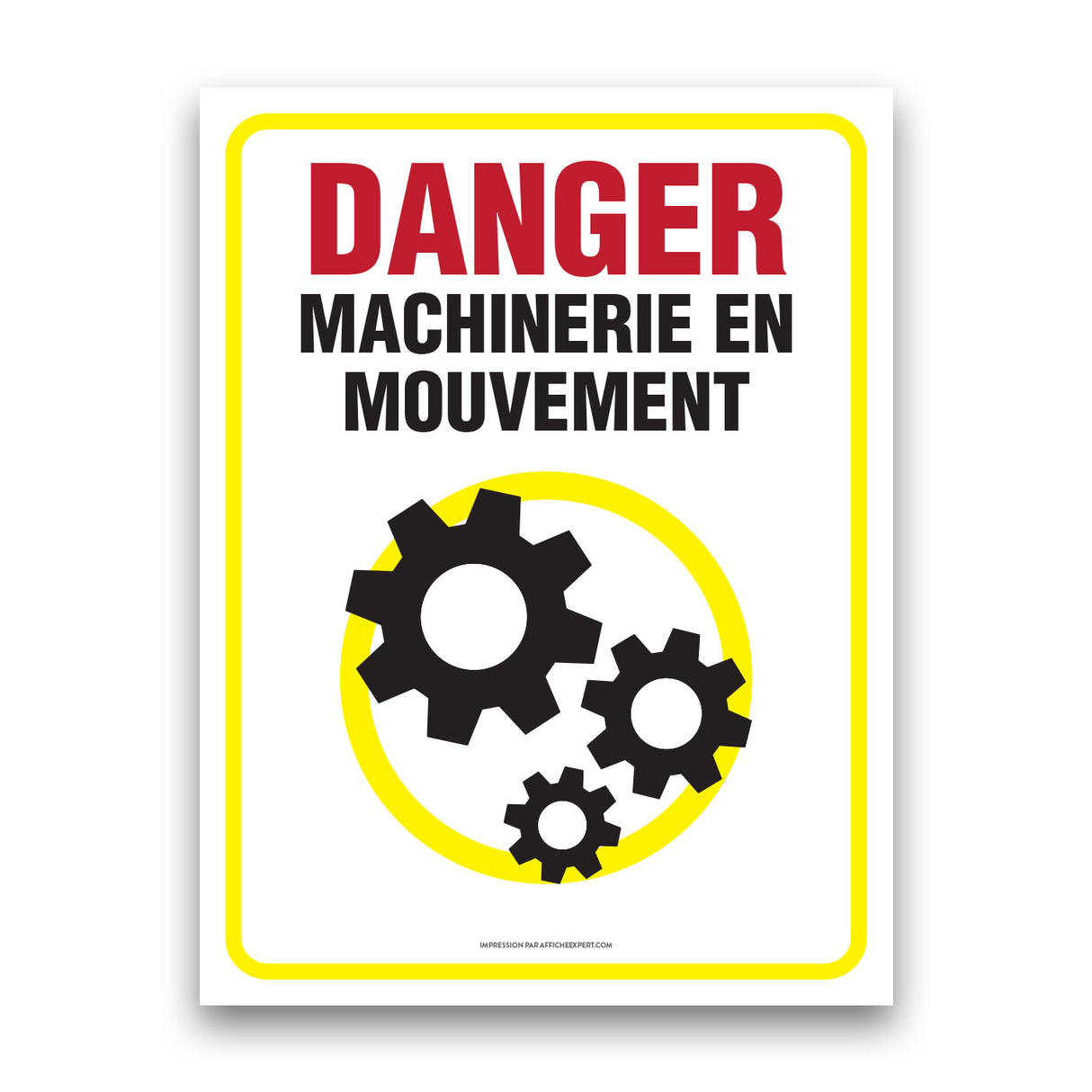 Danger - Machinerie en mouvement
