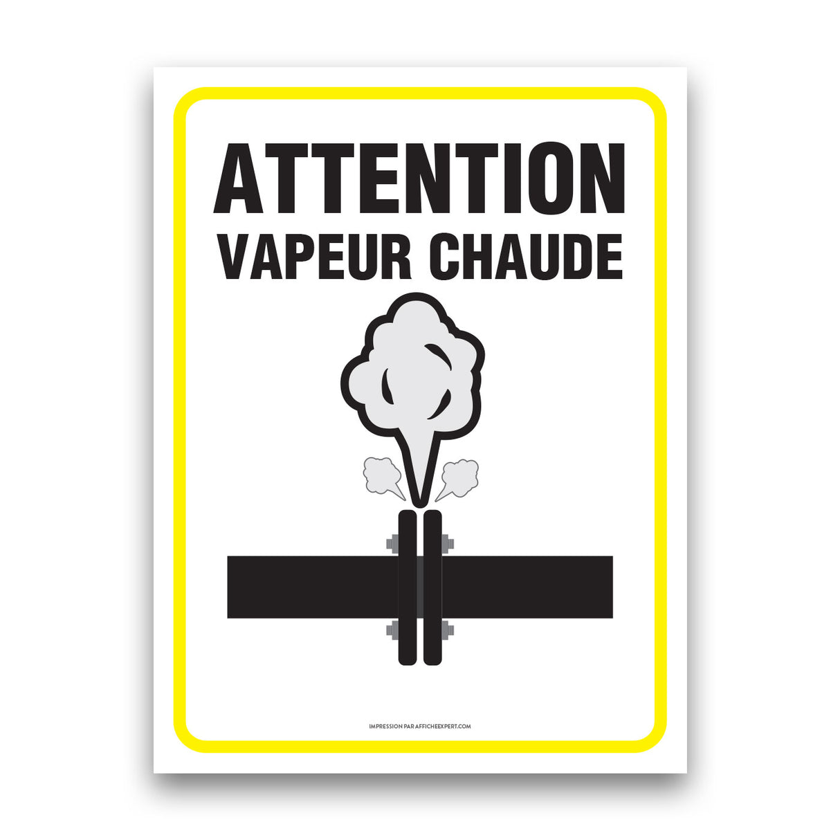 Attention - Vapeur chaude