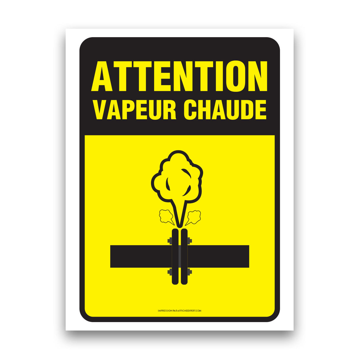 Attention - Vapeur chaude