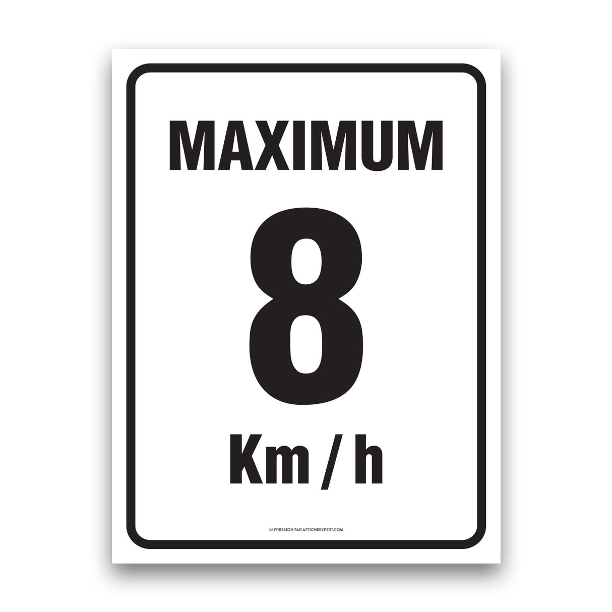 Maximum 8 km/h