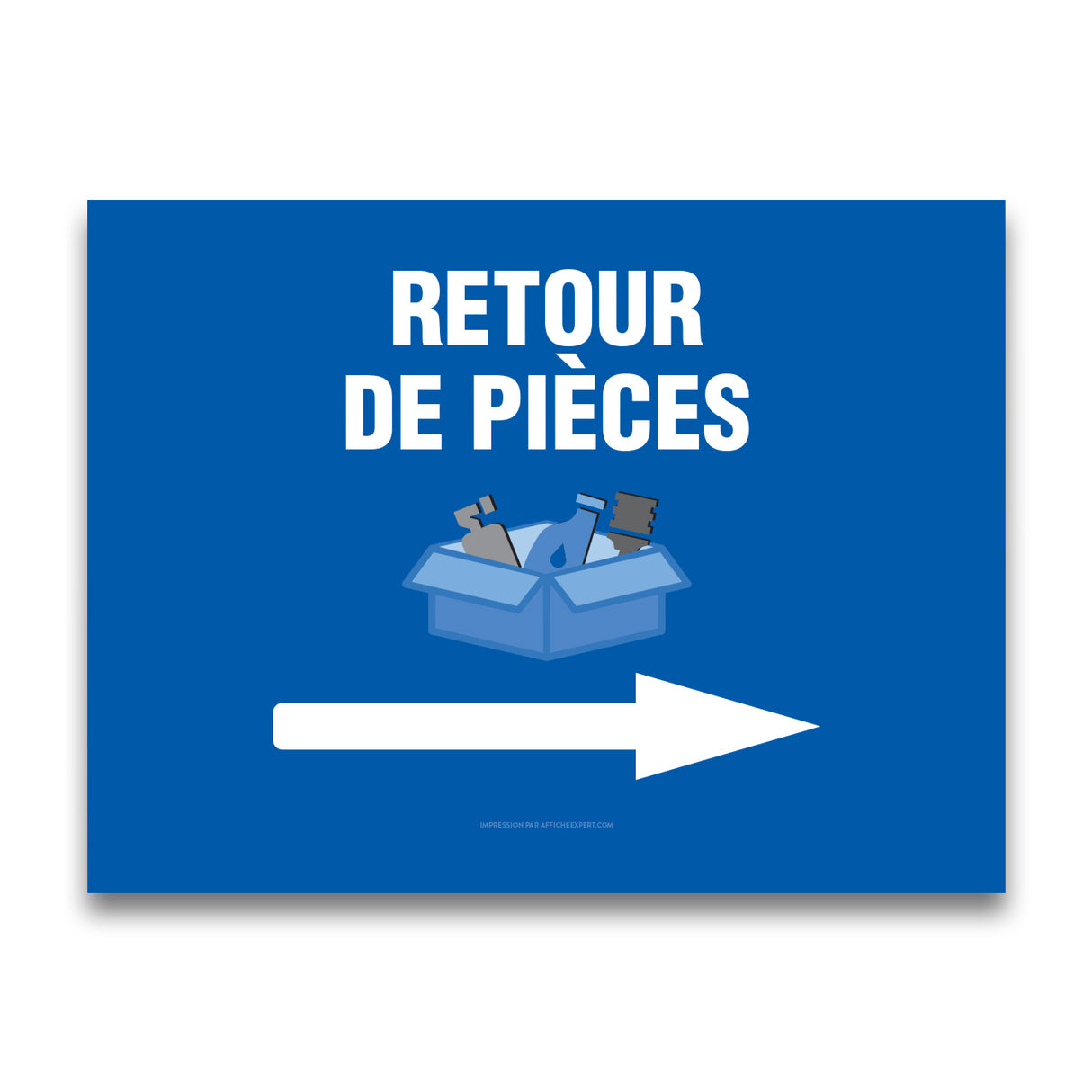 Retour de pièces (flèche droite)