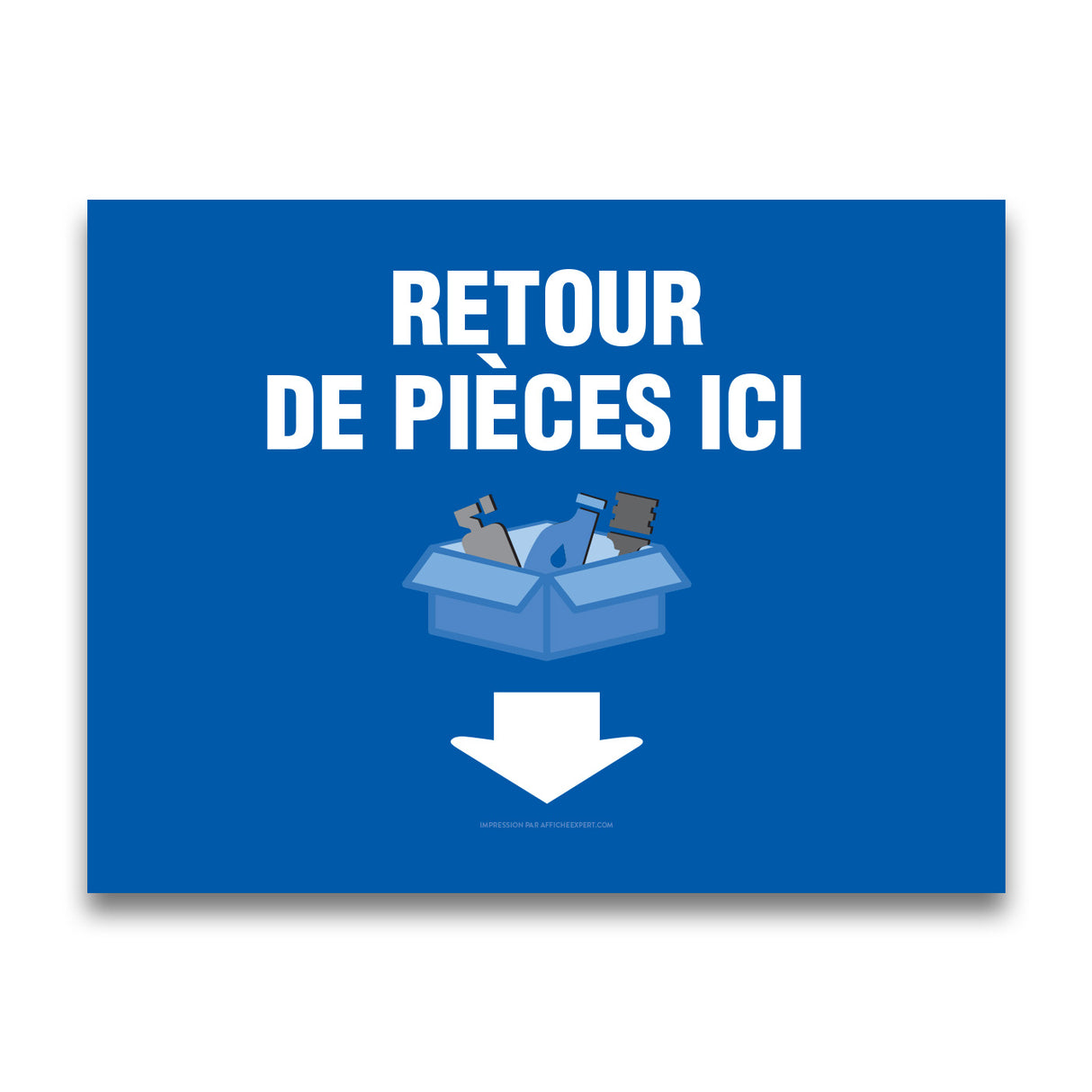 Retour de pièces (flèche bas)