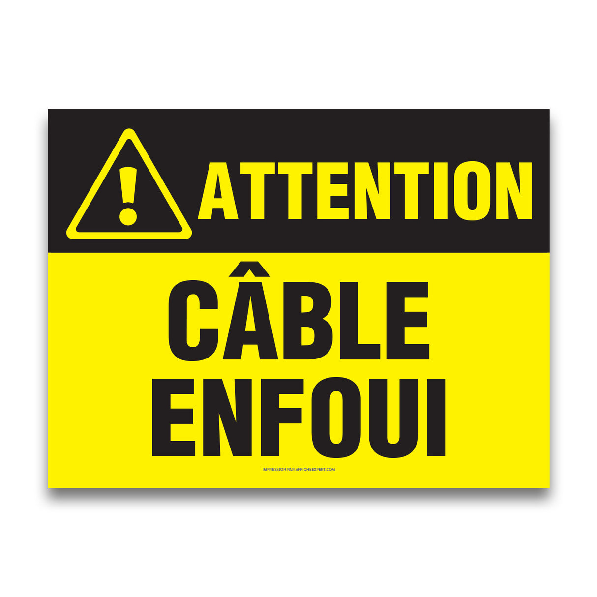 Attention - Cable Enfoui