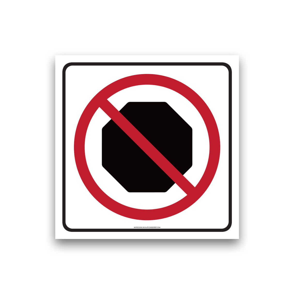 Arrêt interdit (forme carré)