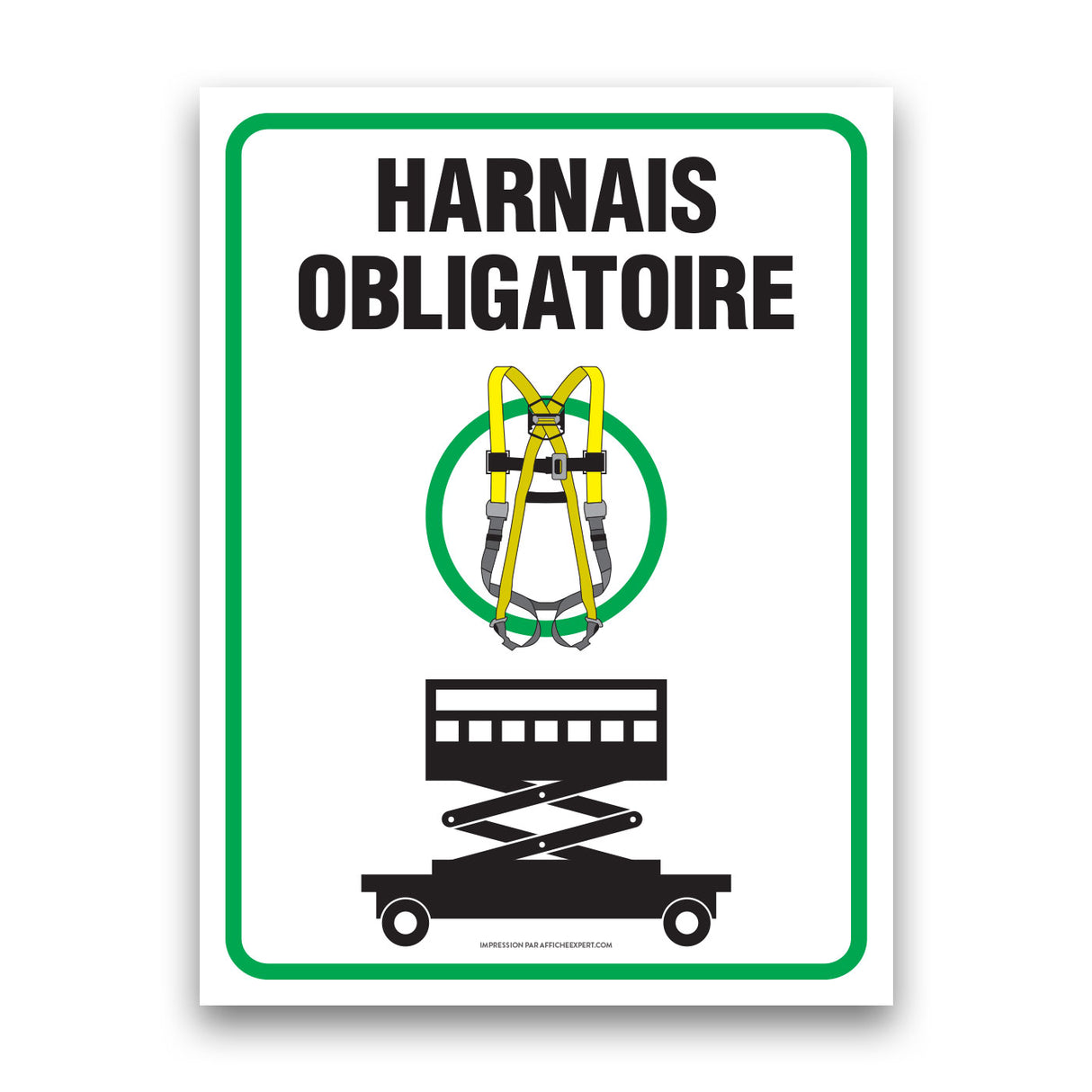 Harnais obligatoire (Nacelle)
