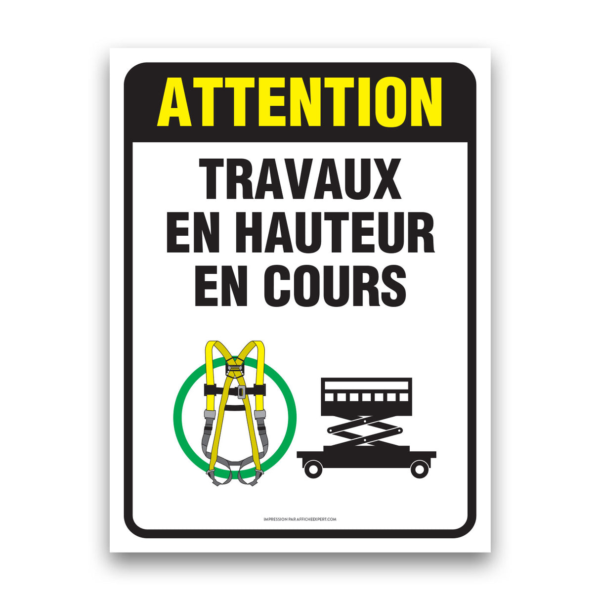 Travaux en hauteur (Nacelle) - Harnais obligatoire