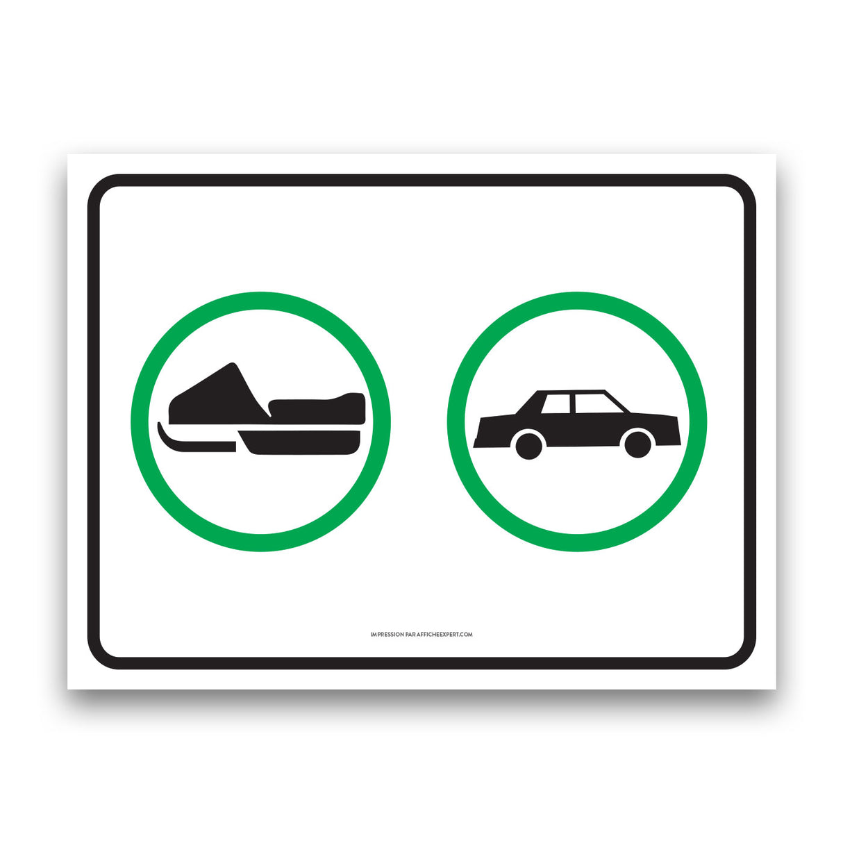 Motoneiges et voitures autorisées