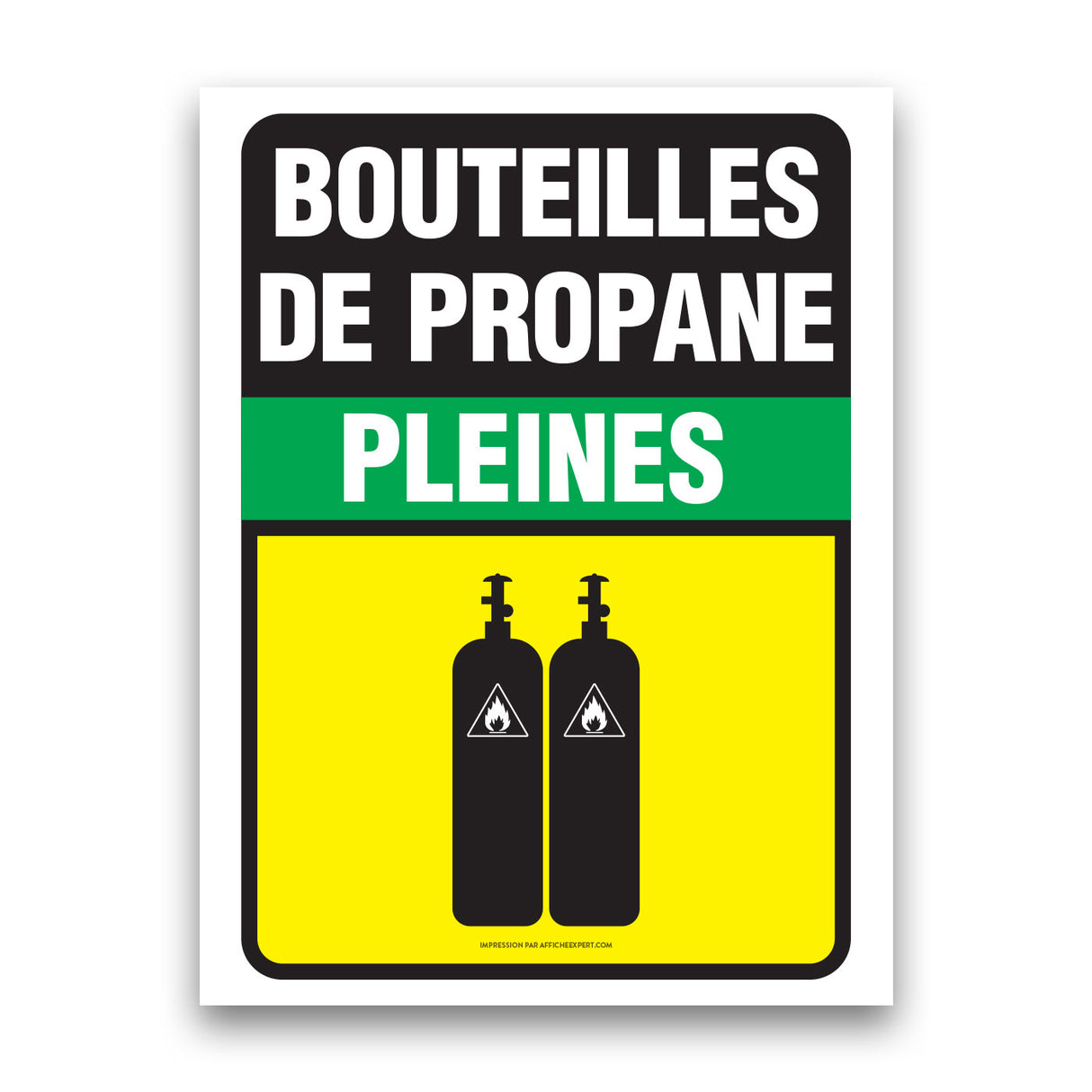 Bouteilles de propane pleines