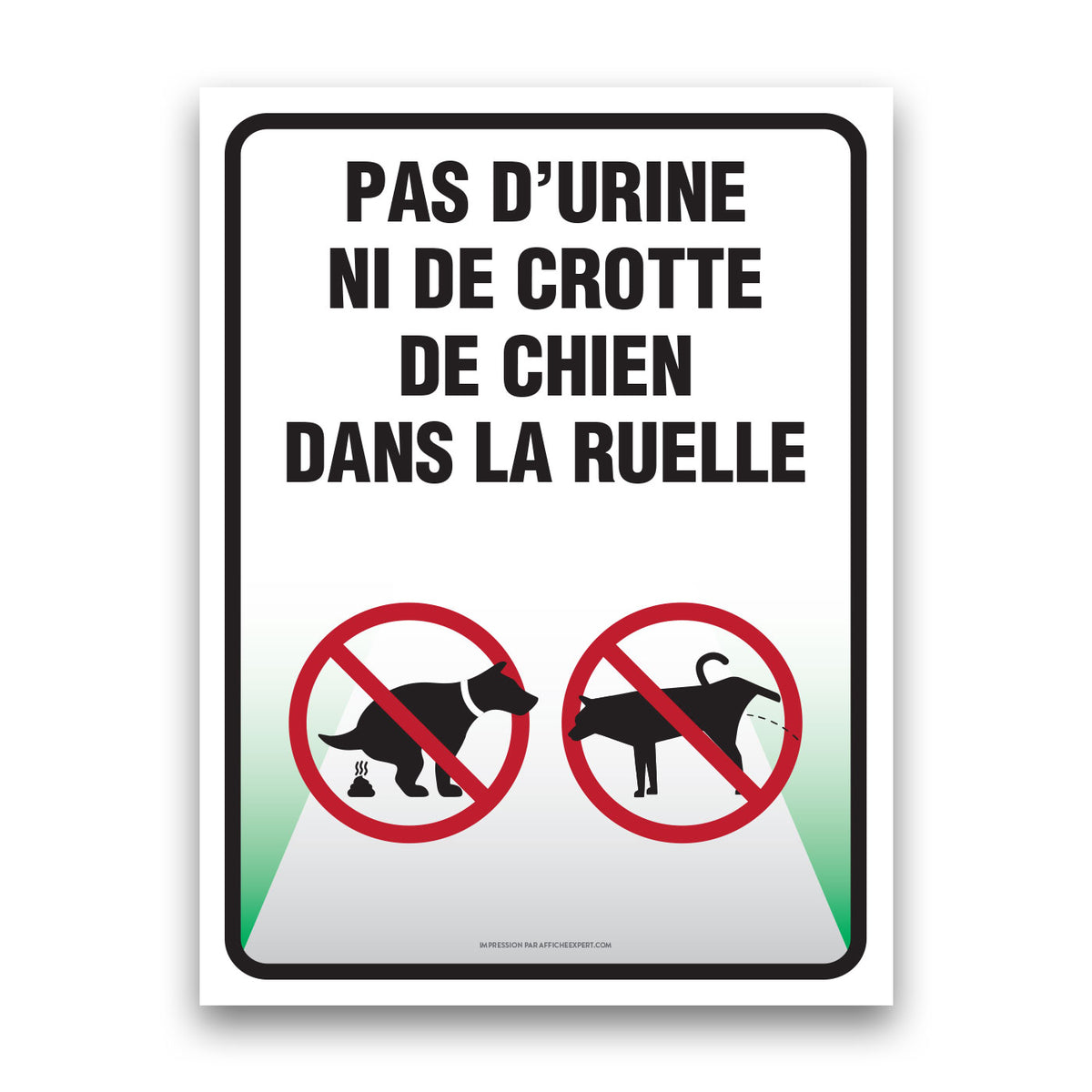 Affiche Pas D urine Ni De Crottes De Chien Dans La Ruelle Affiche affiche-pas-d-urine-ni-de-crottes-de-chien-dans-la-ruelle-affiche