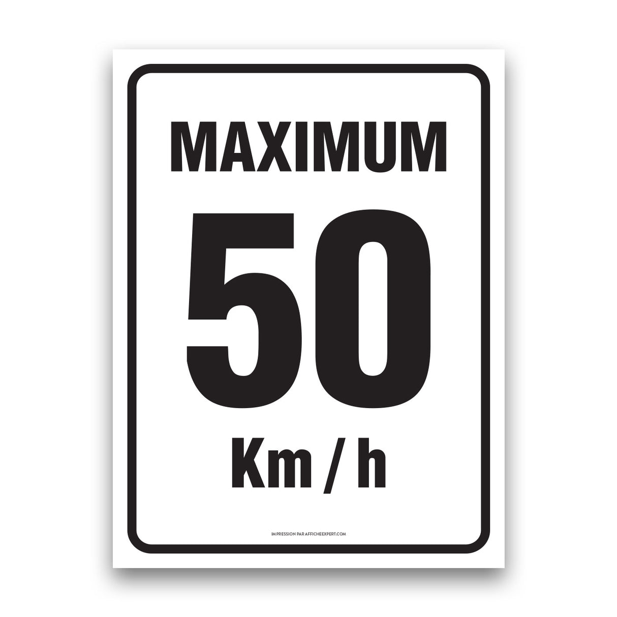 Maximum 50 km/h