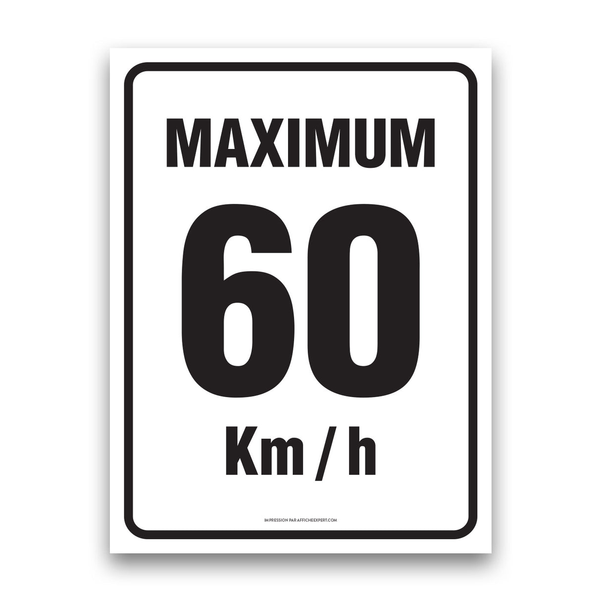 Maximum 60 km/h