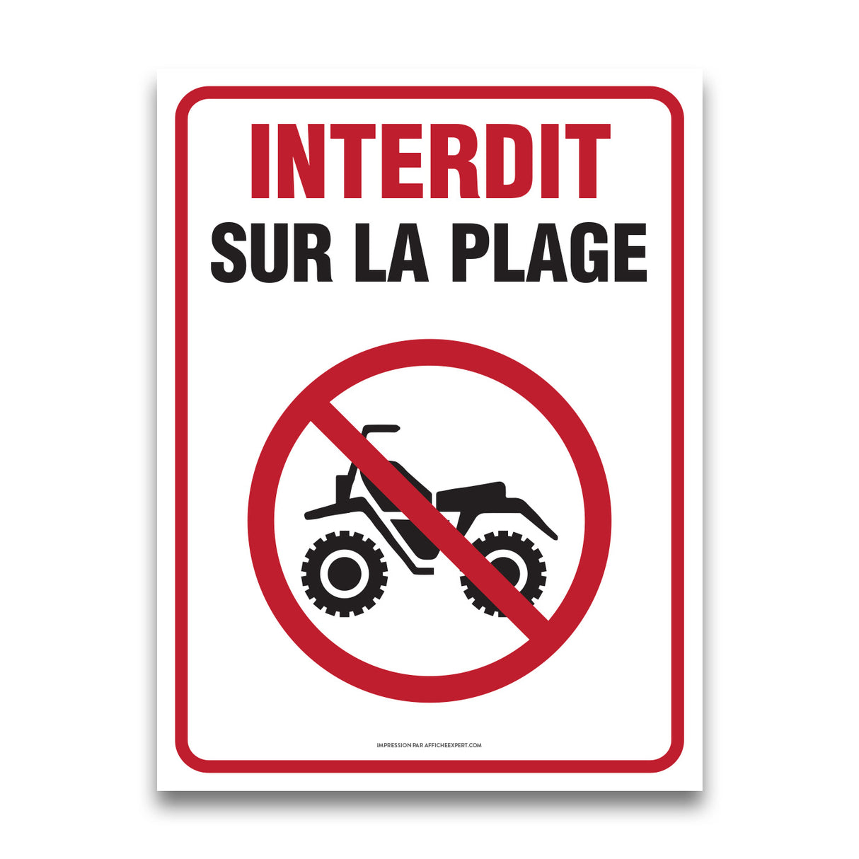 Interdit sur la plage (VTT)