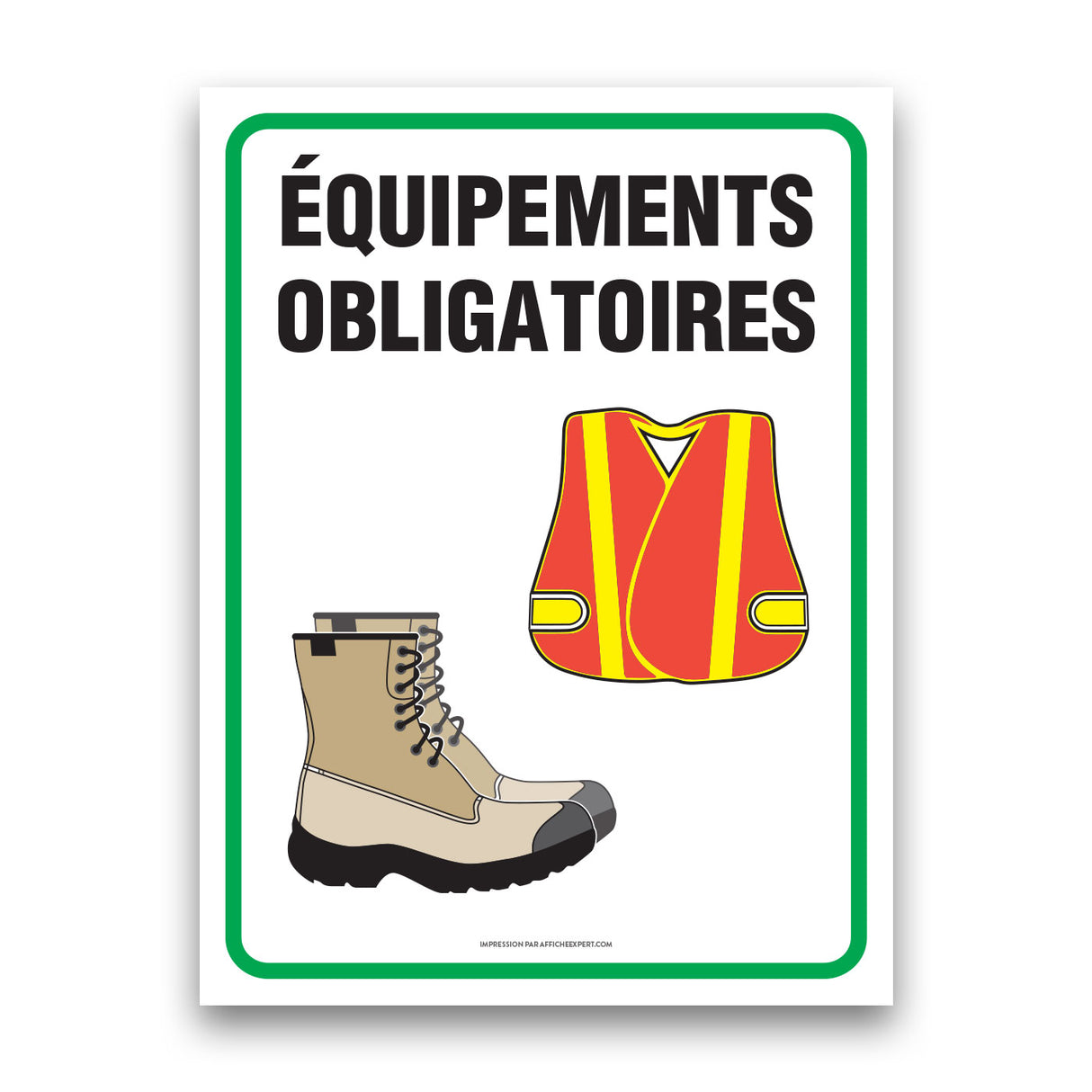 Équipements obligatoires (Bottes et dossard)
