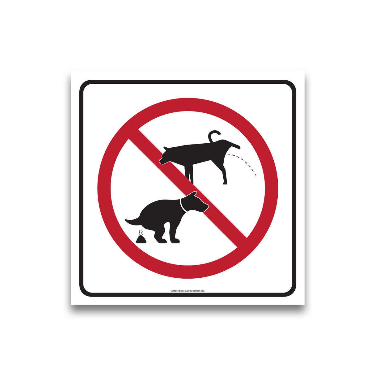 Excréments de chiens interdit