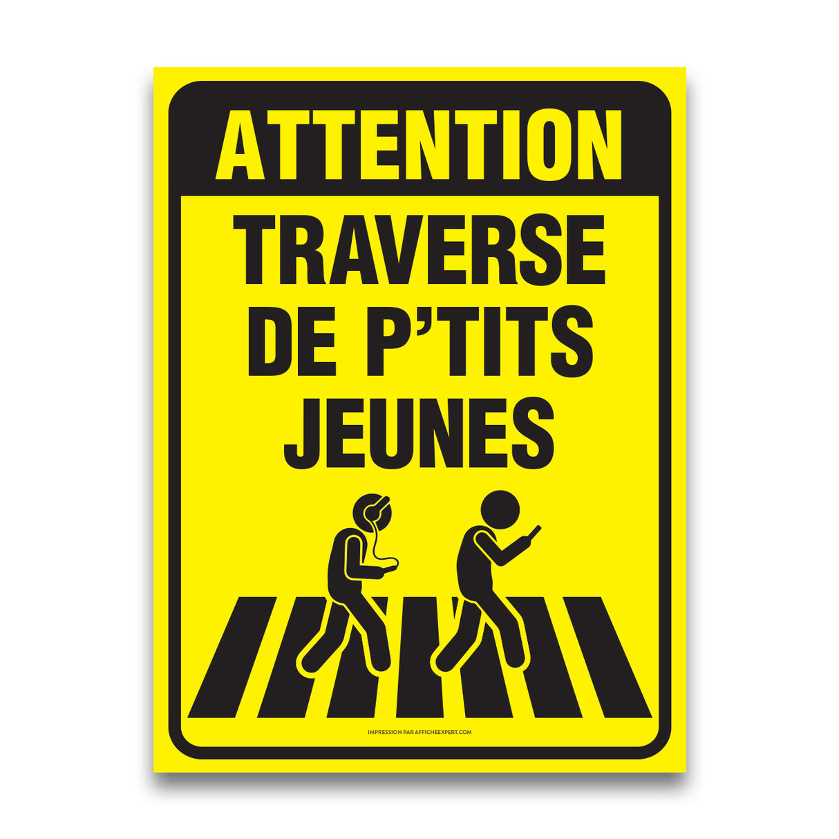 Attention - Traverse de p'tits jeunes