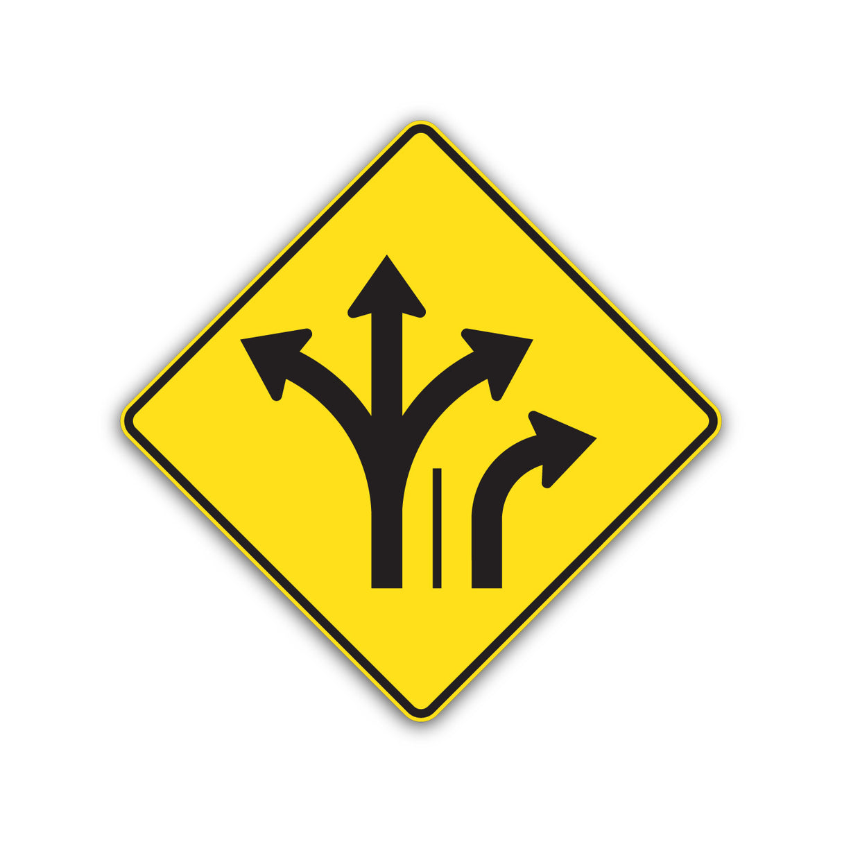Signal avancé de direction des voies (D-100-12-D)