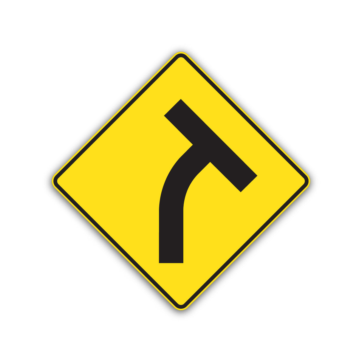 Intersection en T dans une courbe (D-160-D)