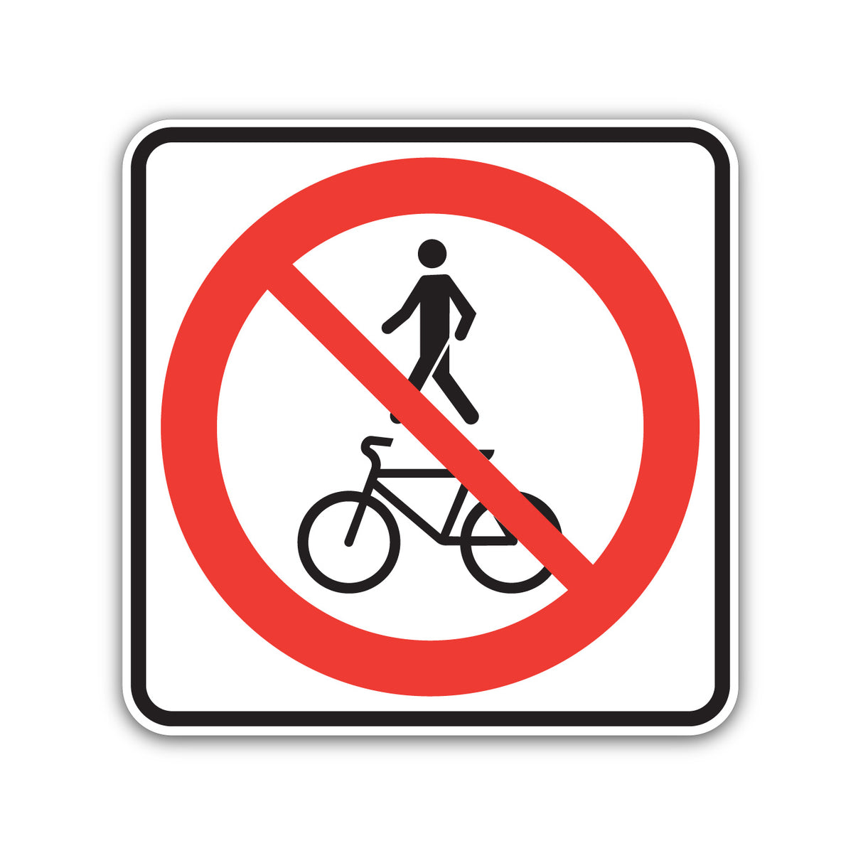 Accès interdit piétons et bicyclettes (P-130-11)