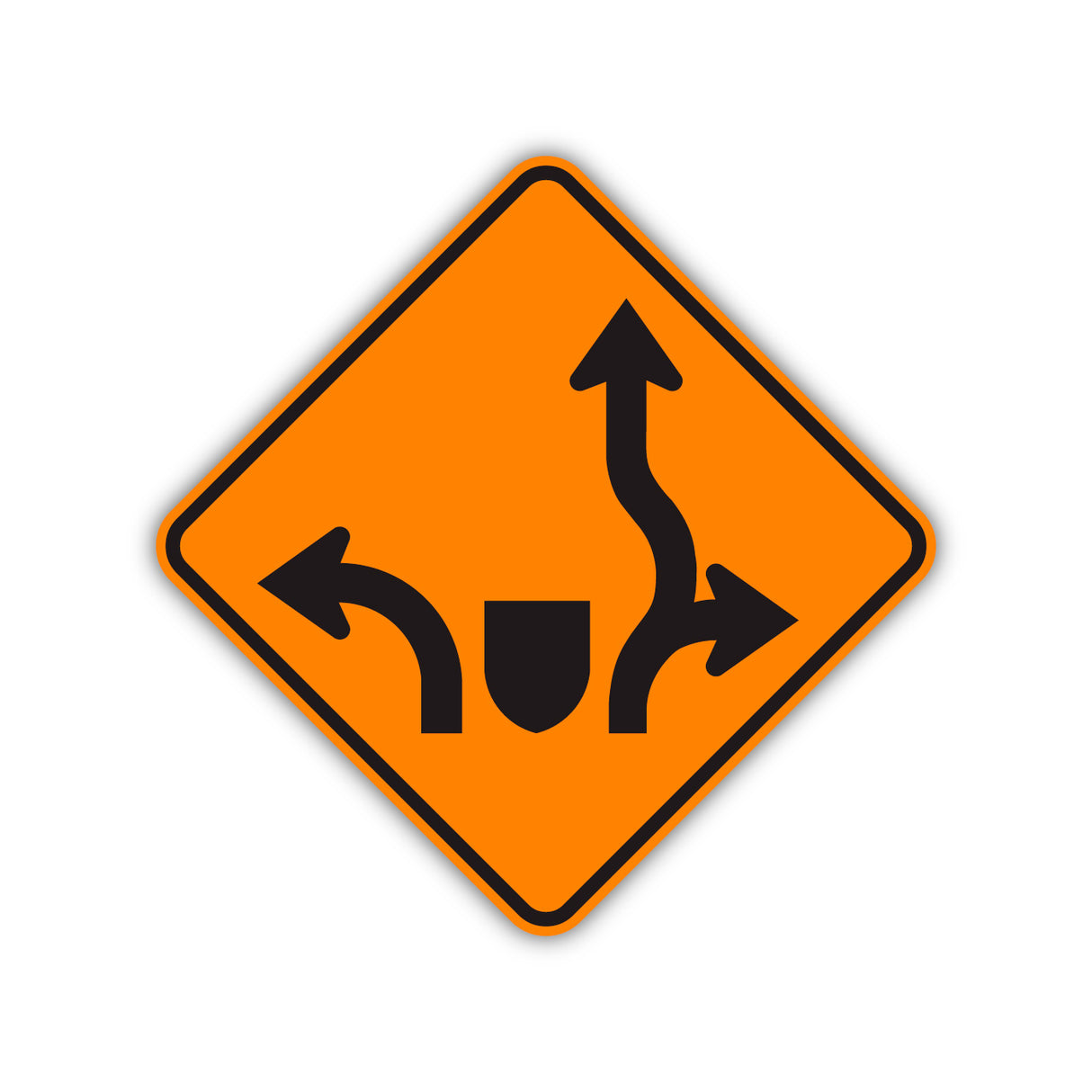 Déviation de voie dans un carrefour giratoire (T-110-10)