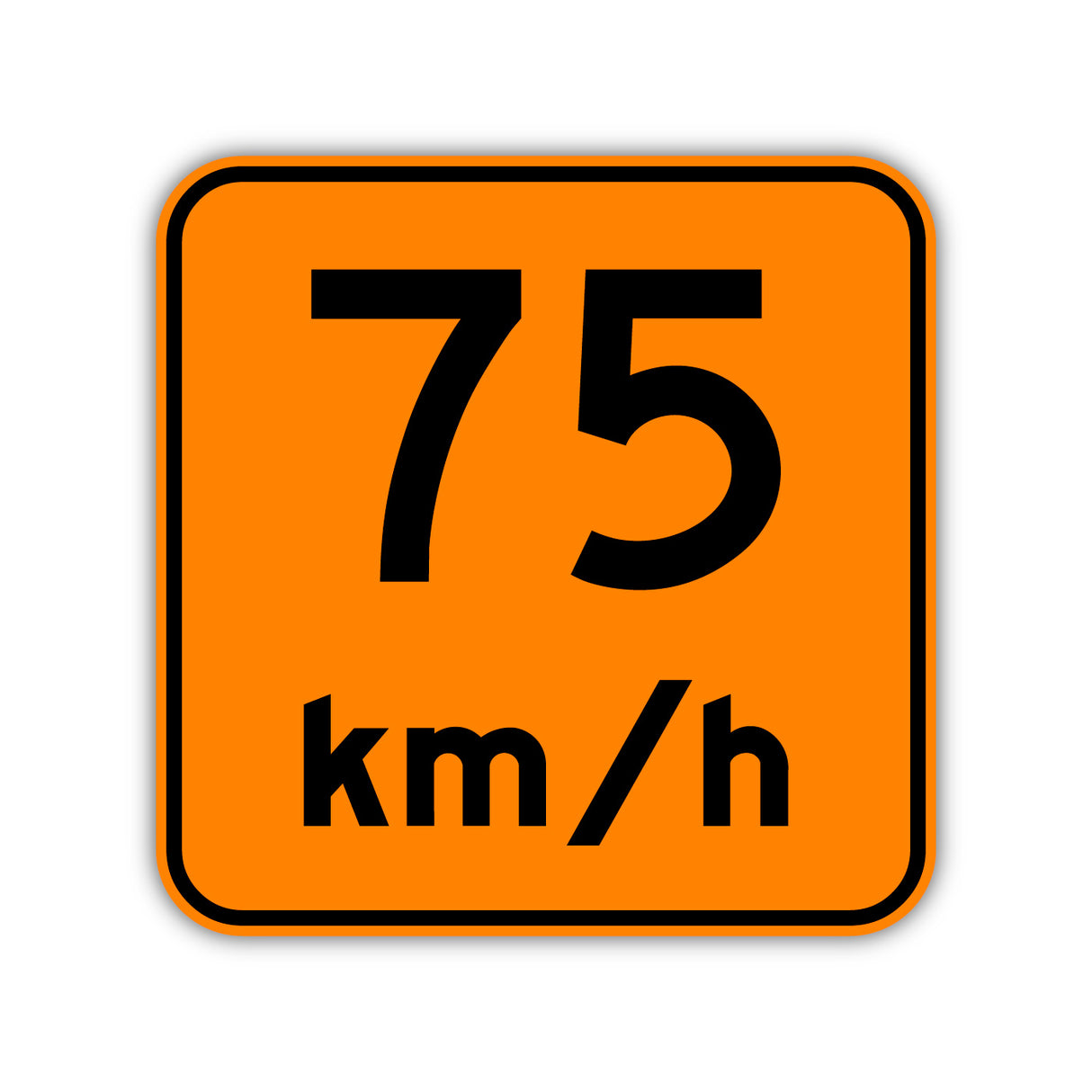 Vitesse recommandée 75 km/h (T-110-P-75)