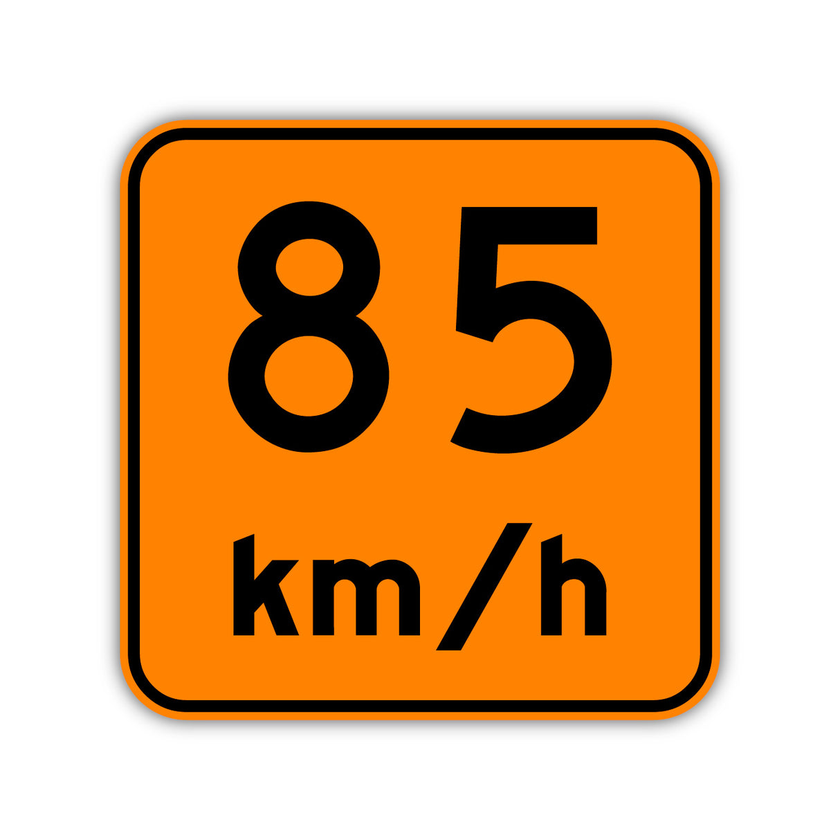 Vitesse recommandée 85 km/h (T-110-P-85)