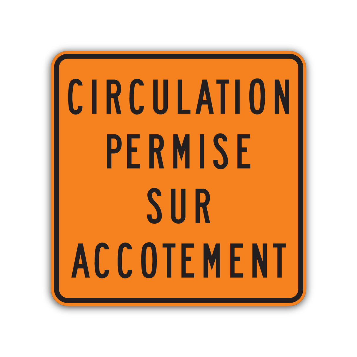 Circulation permise sur accotement (T-200-1)