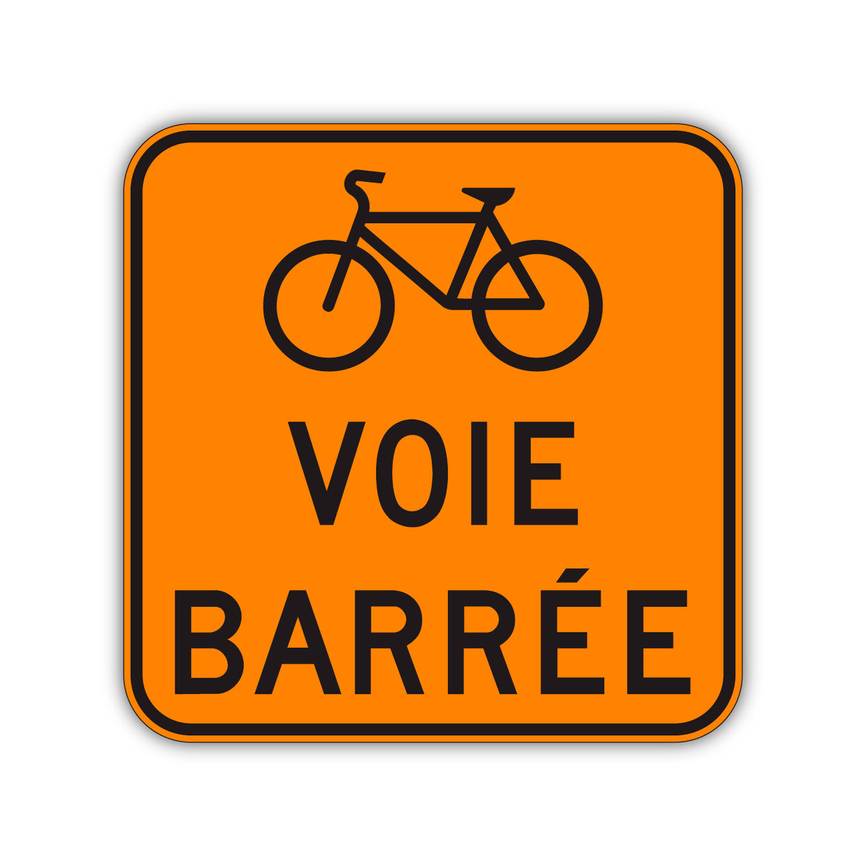 Voie cyclable barrée (T-80-8)