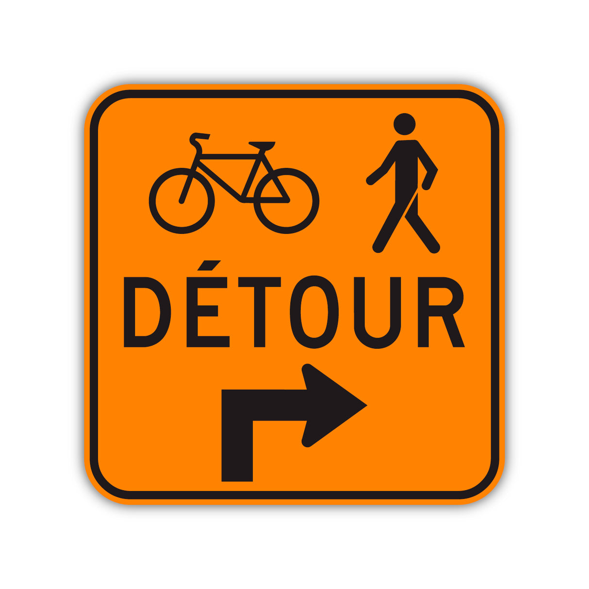 Détour pour piétons et cyclistes (T-90-15-D)