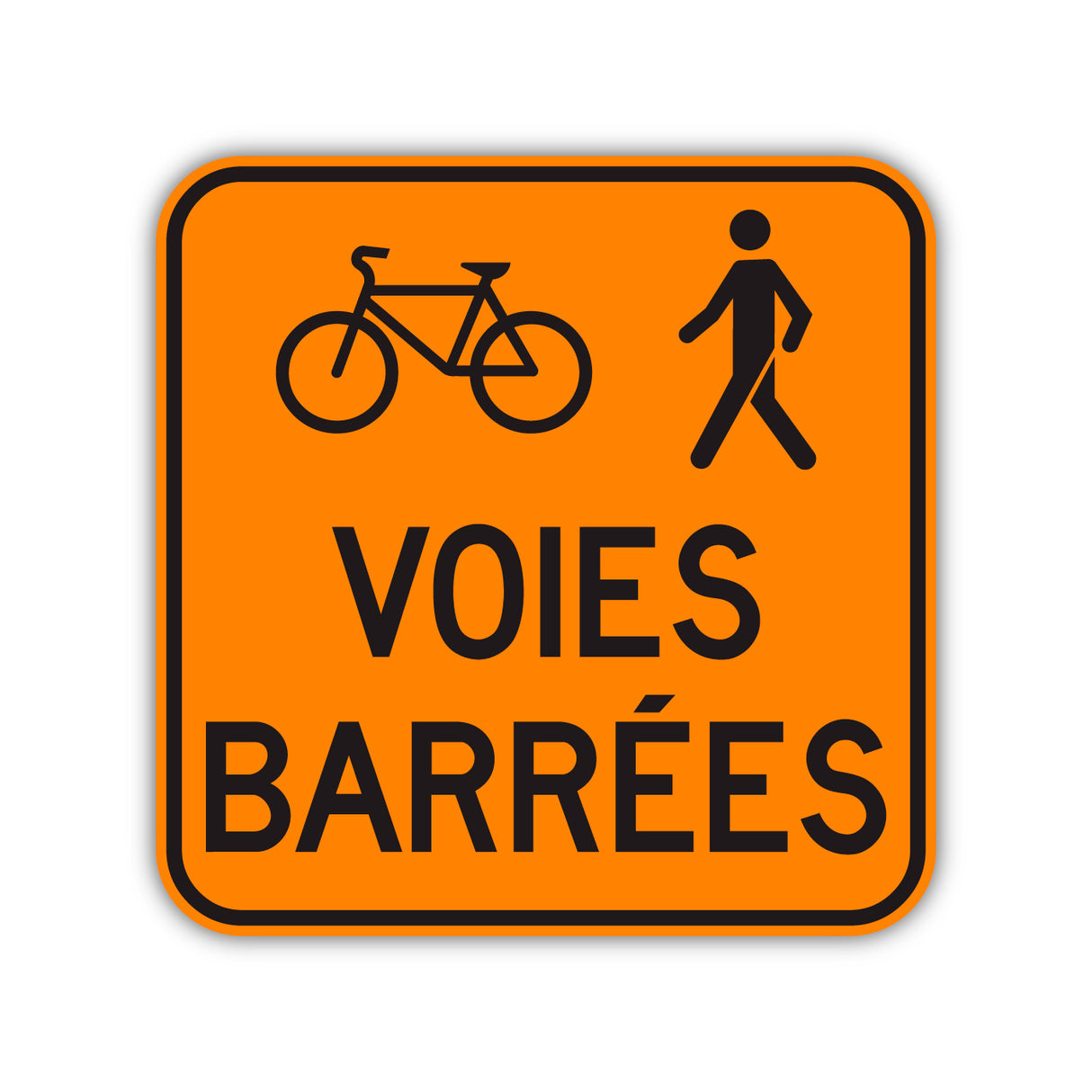 Voies barrées pour cyclistes et piétons (T-90-19)