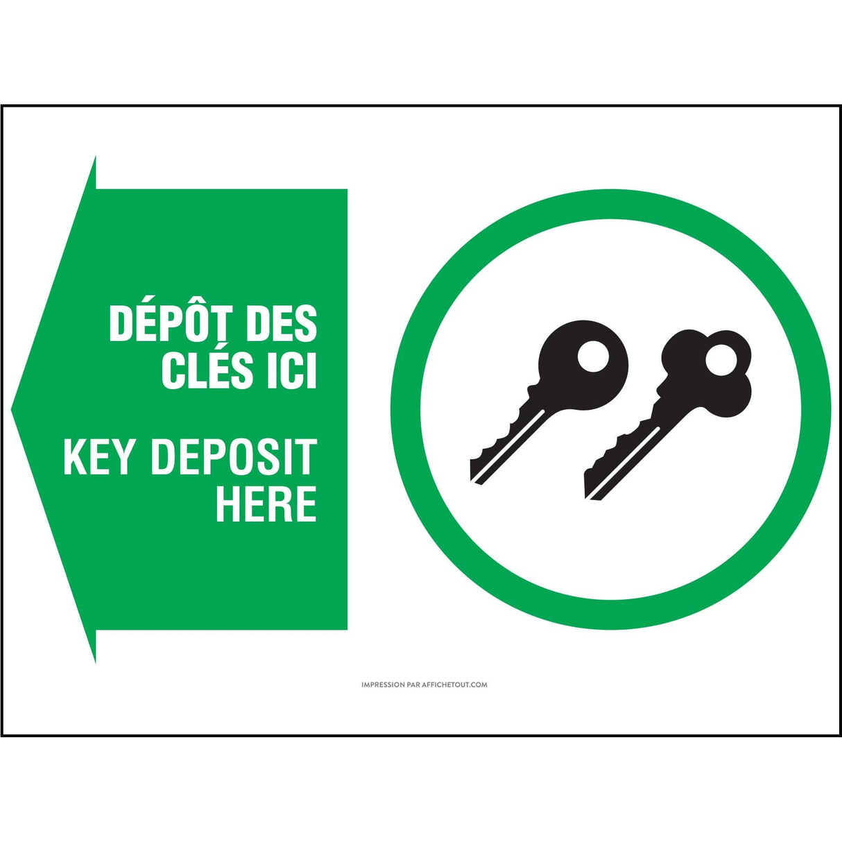 Affiche - Dépôt à clés (blingue)