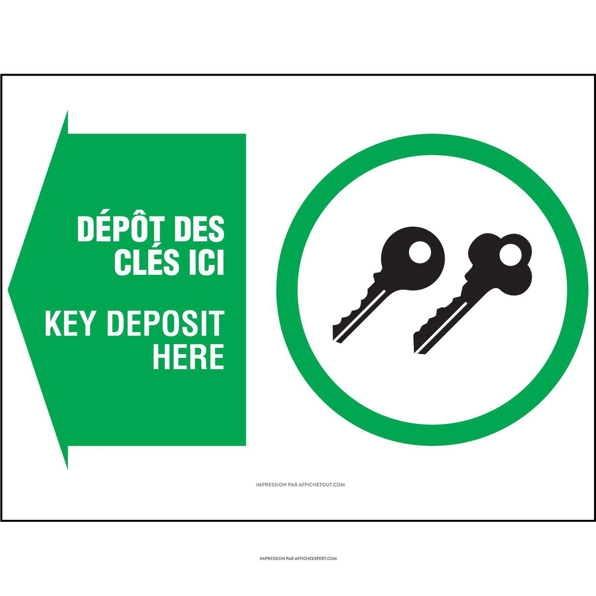 Affiche - Dépôt à clés (blingue)