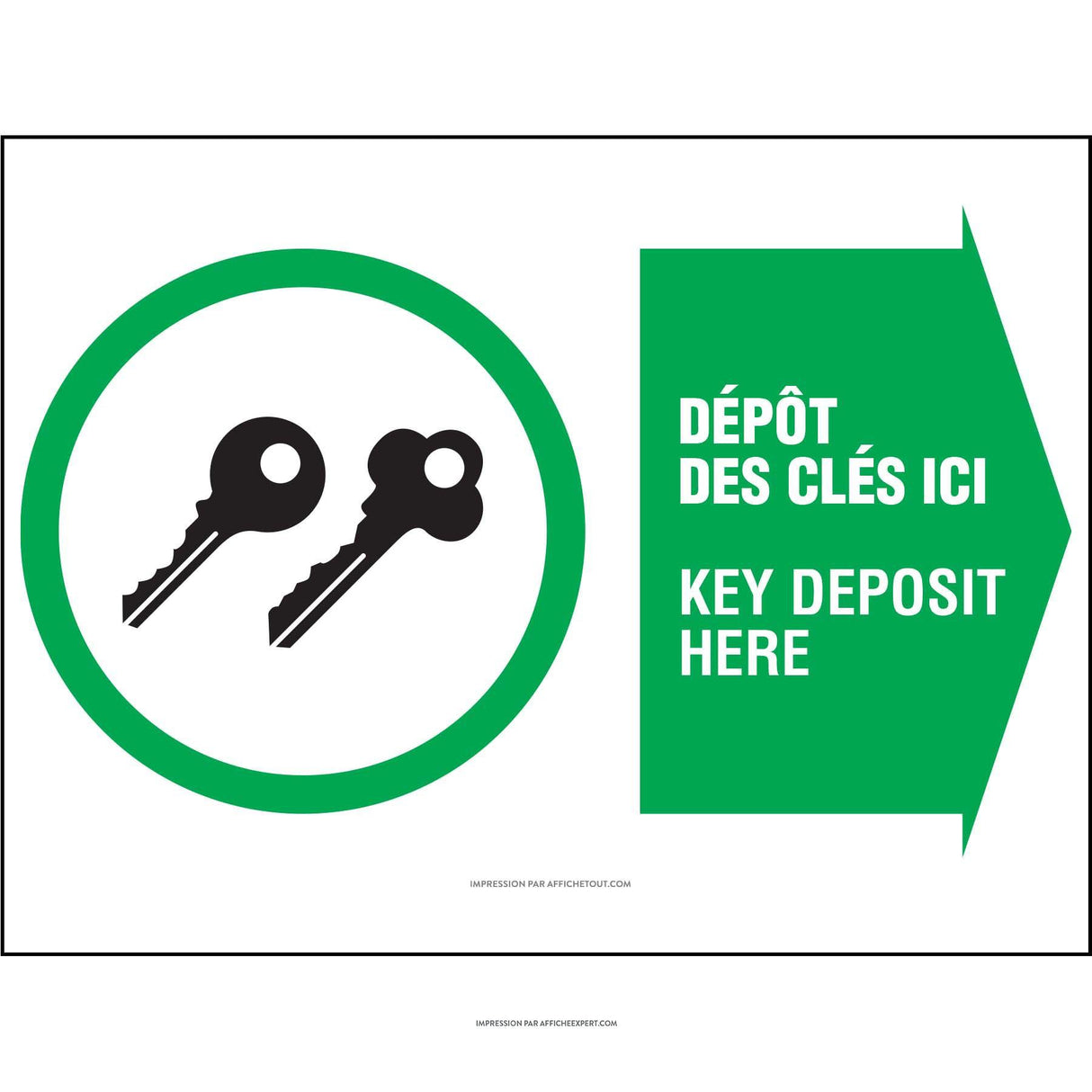 Affiche - Dépôt à clés (blingue)