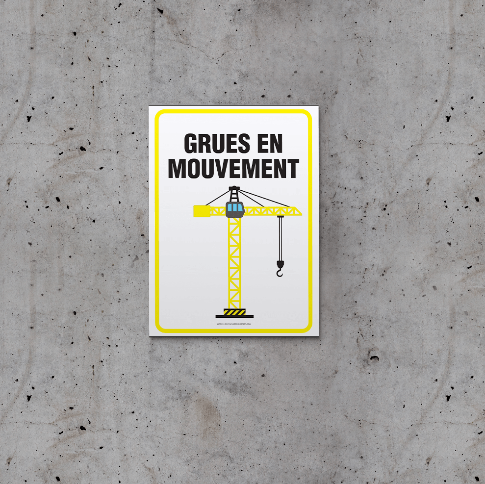 Affiche - Grues en mouvement