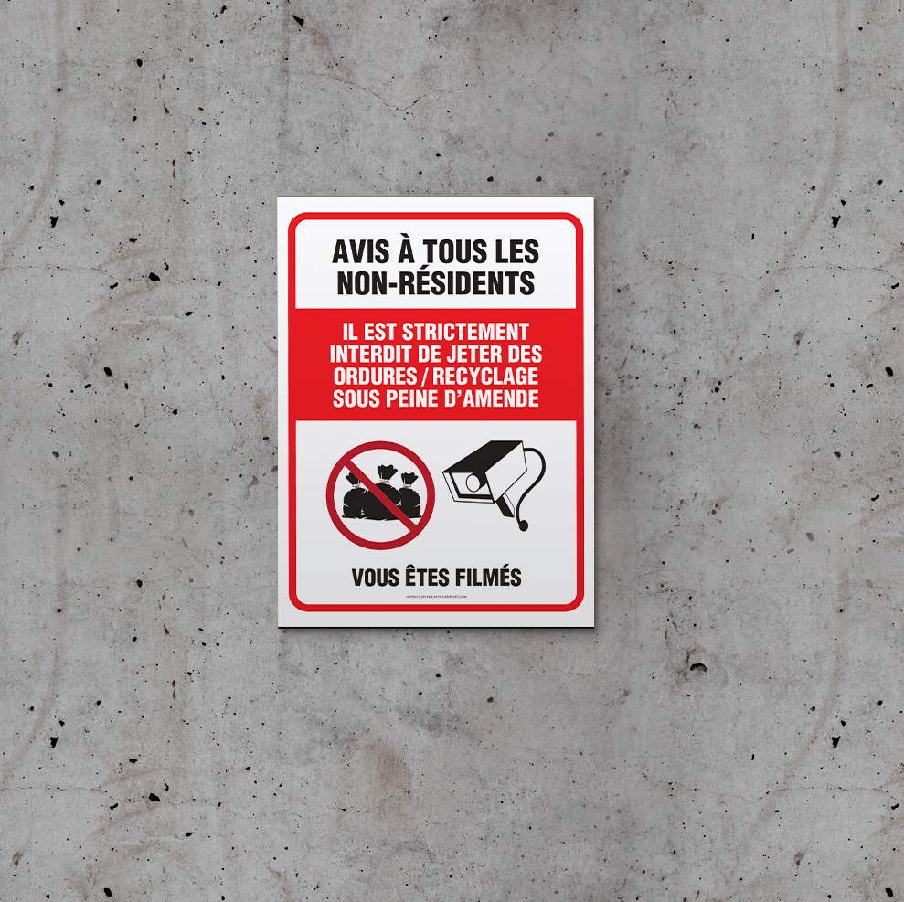 Affiche - Interdiction de déposer vos déchets