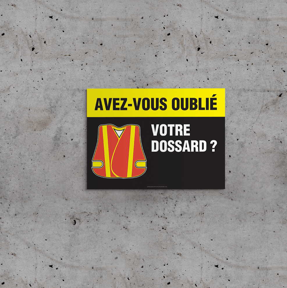 Affiche - Avez-vous oublié votre dossard ?
