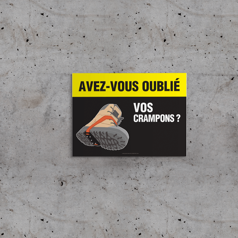 Affiche - Avez-vous oublié vos crampons?