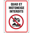 Affiche - Quad et motoneige Interdit
